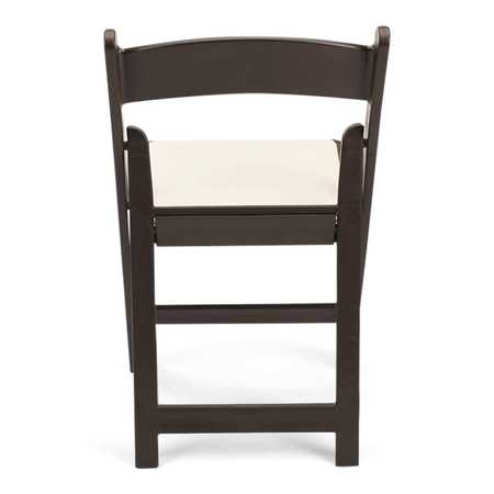 Atlas Commercial Products TitanPRO™ Dark Brown Resin Folding Chair with Ivory Pad RFC6DBRIV